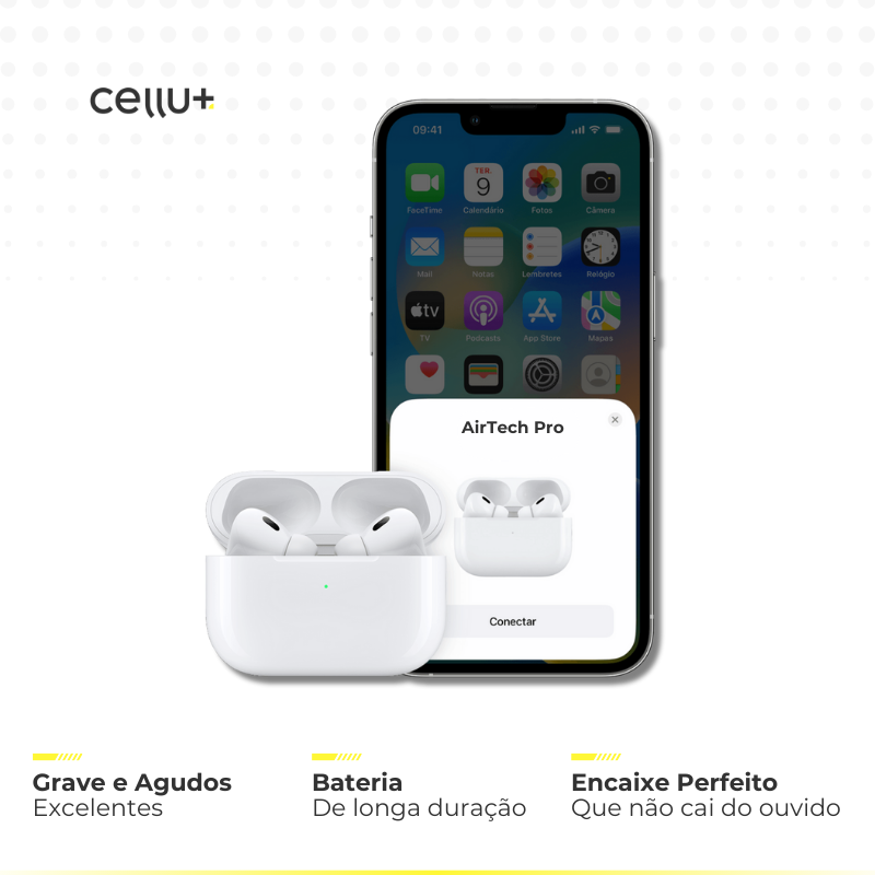 Combo Case UltraProtect + Fone AirTech Pro® Compre 1 e Leve 2