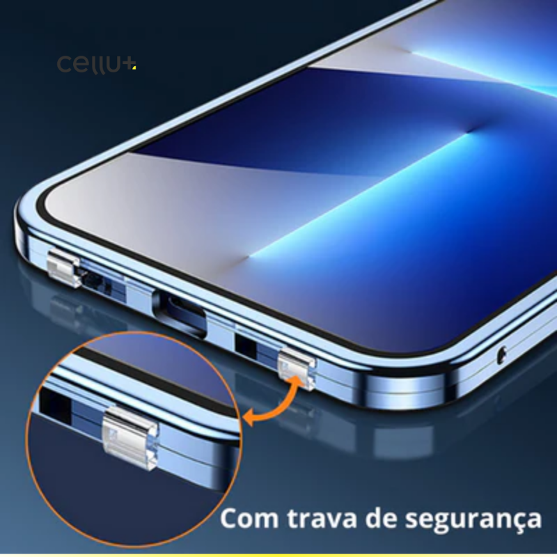 Case de iPhone Magnética Blindada - Dupla Proteção 360º