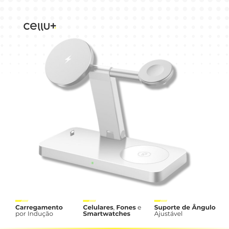 Carregador 4 em 1 via Indução - CelluCharger